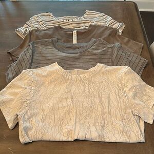 Women's Striped and Textured Tops Set